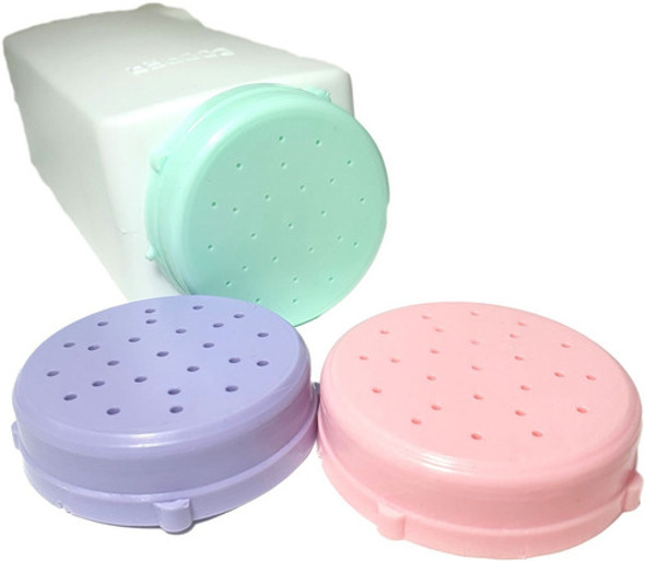 Polvera Espolvoreador De Azucar Fecula Plastica Con 3 Tapas 1 Polvera Espolvoreador De Azucar Fecula Plastica Con 3 Tapas 1