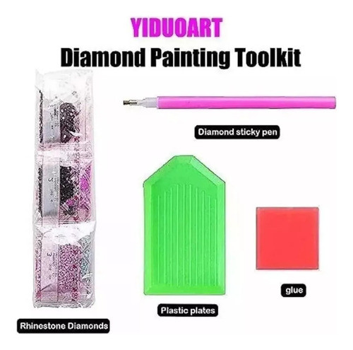 Kit De Pintura Diamantes 40x30 Autobus Rojo Londres 1