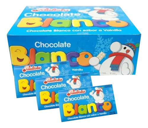 Chocolatín Paulista Blanco 9gr Pack X 48un Cioccolato Tienda 0