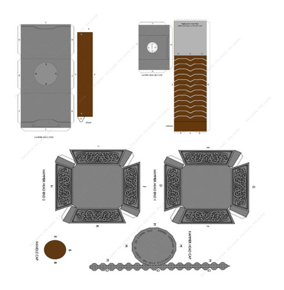 Martillo Thor Papercraft 1