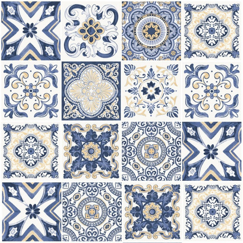 Papel De Parede Lavável Adesivo Azulejo Português Cozinha 0