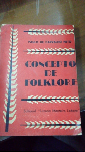 Libro Concepto De Folklore 0