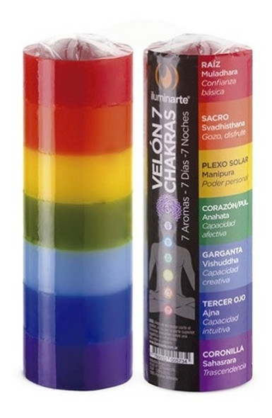 Velón 7 Días 7 Aromas 7 Chakras Iluminarte X1 Unidad 0