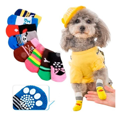 Set X2 Medias Con Antideslizantes Para Mascotas Talle M 0