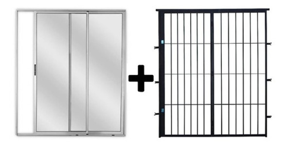 Ventana + Puerta Reja De 150x200 Súper Promo 0