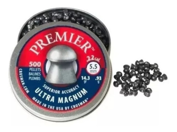 Balines Crosman Premier Ultra Magnum 5.5 X 500 U 14,3 Grains 1 Balines Crosman Premier Ultra Magnum 5.5 X 500 U 14,3 Grains 1
