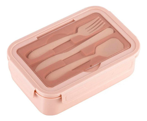Fiambrera 3 Compartimientos Con Cubiertos 1