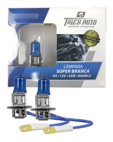 Lampadas Super Branca Monza Farol Milha H3 Tipo Xenon 0