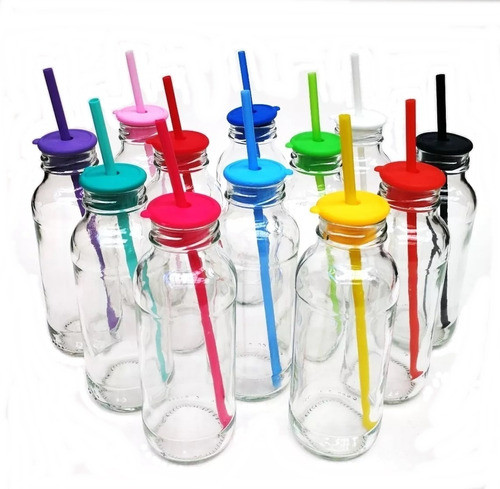 15 Botella Candy Vidrio + Tapon Tapa Para Sorbete Souvenirs 0
