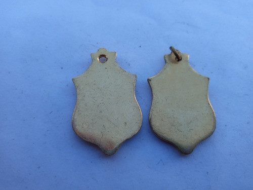 2 Antiguas Medallas Sables Cruzados Hechas En Bronce 1