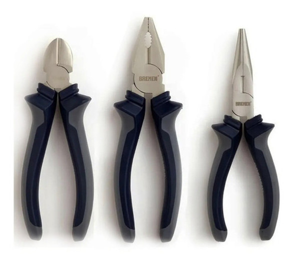Juego Pinzas X3 Universal De Punta Y Alicate Bremen Haus 0 Juego Pinzas X3 Universal De Punta Y Alicate Bremen Haus 0