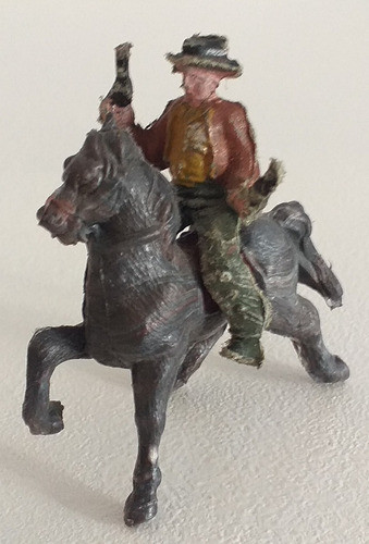 Cowboy Vaquero A Caballo Retro Vintage Soldadito Plastico 0