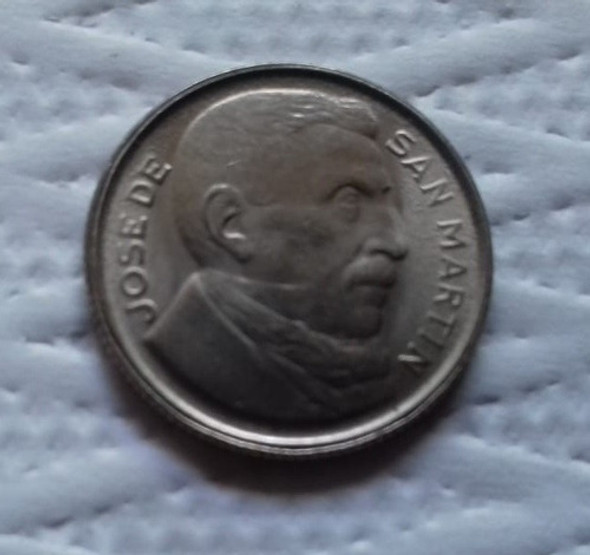 Argentina 5 Centavos 1950 San Martin Conmemorativa 100 Años 1