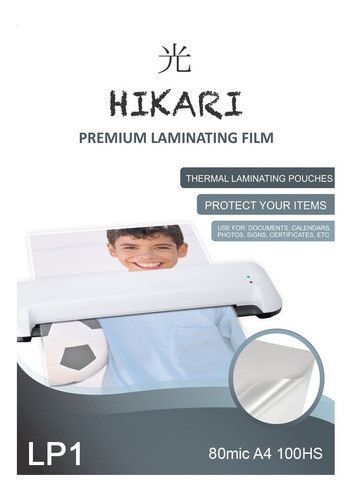 Pouch Para Plastificado 80mic A4 Laminado Documentos Hikari 0