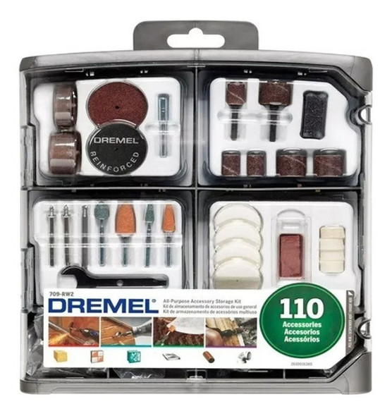 Set Mini Torno Dremel 110 Accesorios 3000 4000 + Estuche 709 0