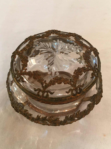 Despojador Alhajero Cristal Europeo Ormolu Art Noveau C36 0