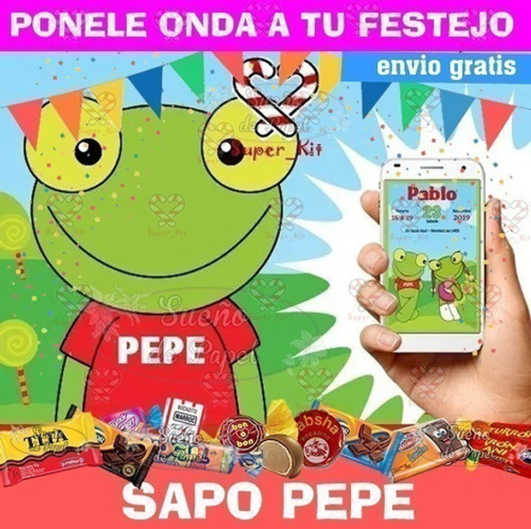 Kit Imprimible Sapo Pepe Poing Poing Editable 1