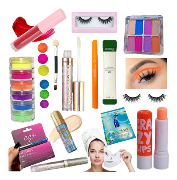 Set De Maquillaje 13 Productos Labiales Sombras Regalo Kit 0