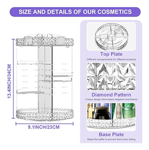 Tikenso Organizador De Maquillaje Giratorio De 360 1