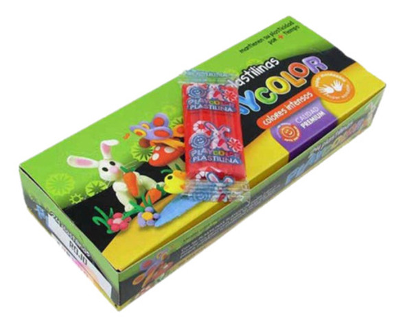 Plastilinas Playcolor Caja X 24 Unidades Todas Violeta 0