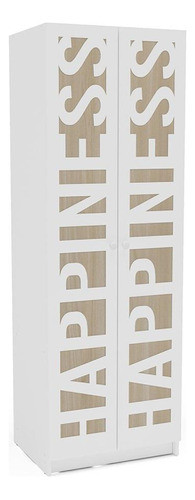 Roupeiro Infantil 2 Portas 2 Gavetas Comic Branco/legno Sali 1