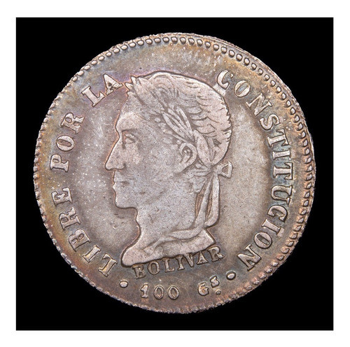 Bolivia 2 Soles 1862 Fj Excelente Plata Km 135.2 1