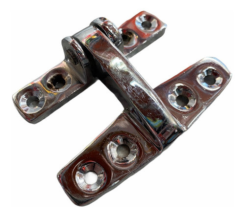 Bisagra Nautica B09 De Parabrisas Larga Bronce Cromado 0