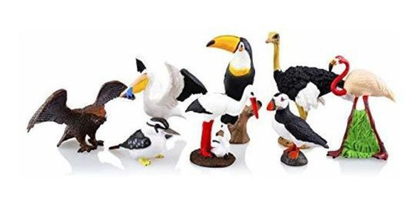 Juego De Figuras De Pajaros De Plastico De Juguete Muchos 0