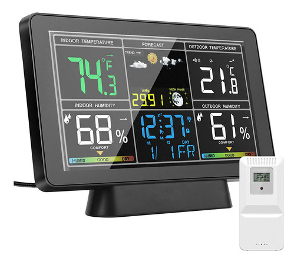 Luz De Fundo Da Estação Meteorológica: Barômetro Meteorológi 0