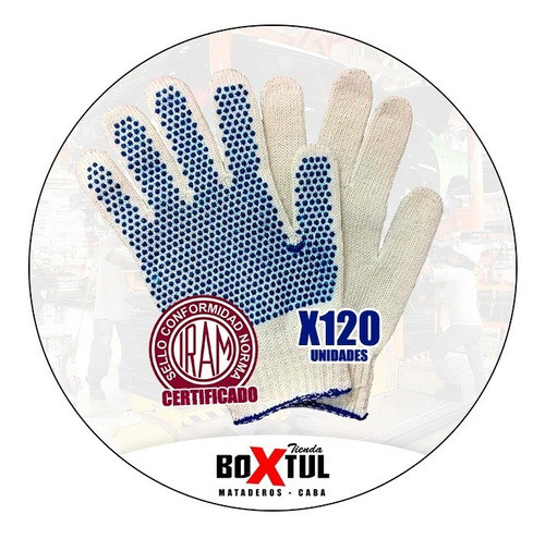 Guantes Moteados Algodon 1* Calidad X120 Pares ¡oferta¡ 1