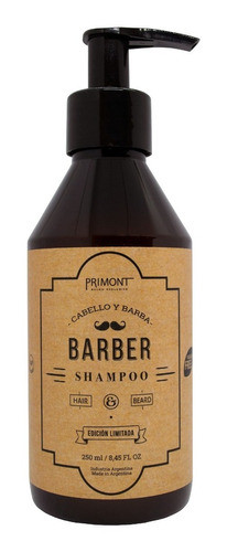Primont Barber Shampoo Pelo Y Barba Hombre Barberia 250ml 0