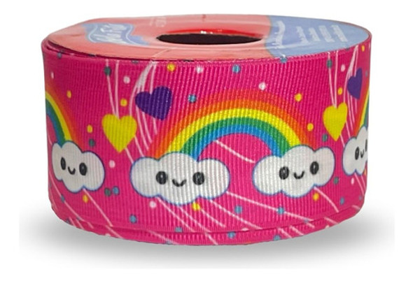 Fita De Gorgurão Estampada 38mm Bela Fita Nº9 Chuva De Amor 1