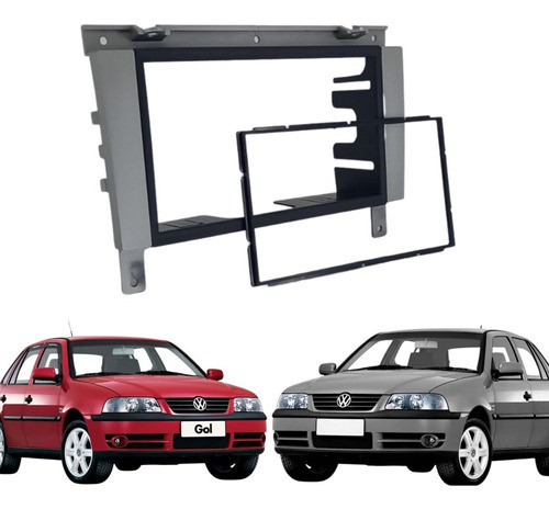 Suporte Multimidia 2din Gol G3 Parati G3 Saveiro G3 Cinza 0