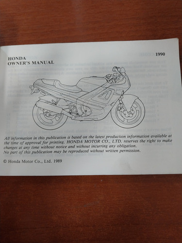 Manual Honda Cbr 600 F Año 89/90 1