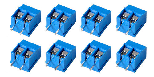Bornera Azul De 2 Conectores X8 Unidades Emakers 0