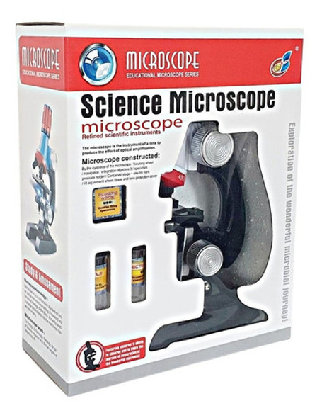 Microscópios Educacional Brinquedo Ópticos 100x A 1200x 0 Microscópios Educacional Brinquedo Ópticos 100x A 1200x 0