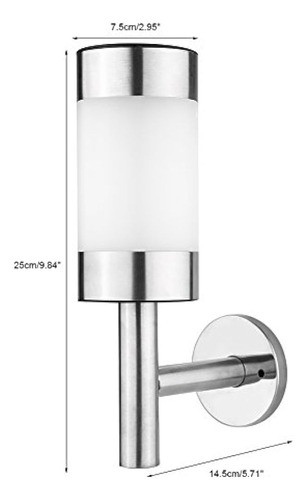 2 Luces Solares Led De Acero Inoxidable Para Exteriores Mont 1