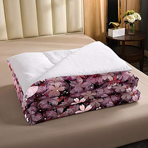 Erosebridal Juego De Edredón De Flor De Cerezo Tamaño Doble, 1