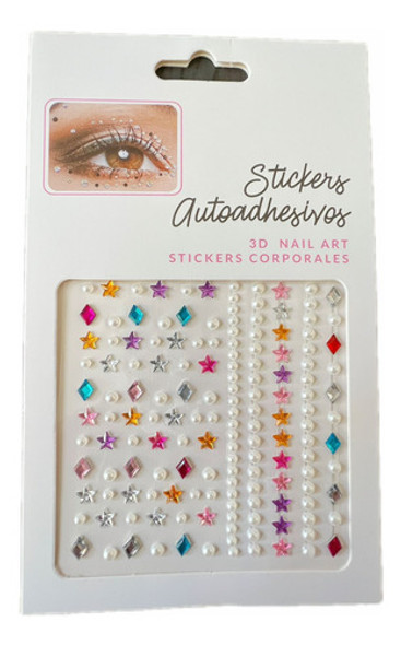 12 Un Adesivo Glitter Pedra Rosto Maquiagem Carnaval Festa-y 0
