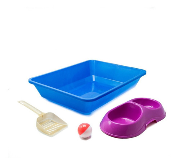 Kit Sanitario Mascotas Gato Perro Inc. Pala Comedero Grande 0