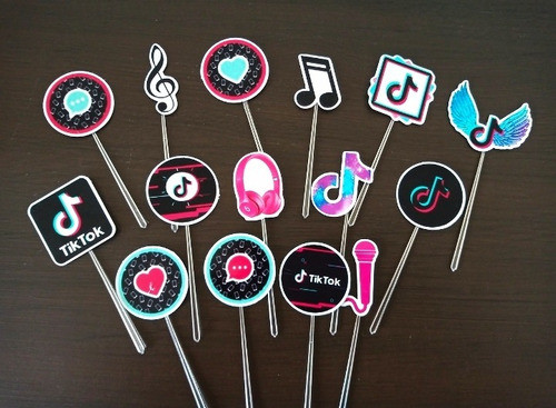 Pack 15 Toppers Para Cupcakes / Muffins Tik Tok 1