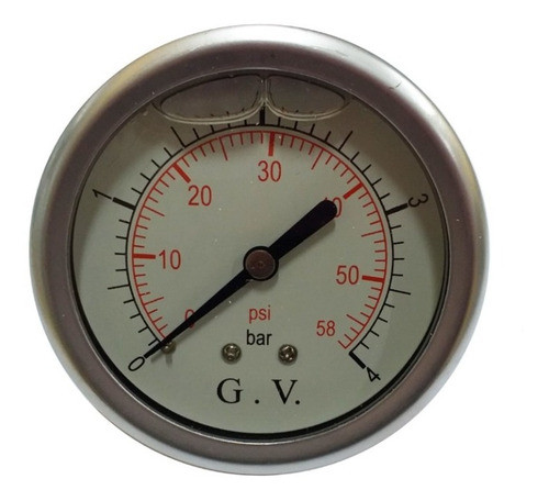 Manometro Diametro 40 Inox C/glicerina Posterior 0 A 14kg. 0