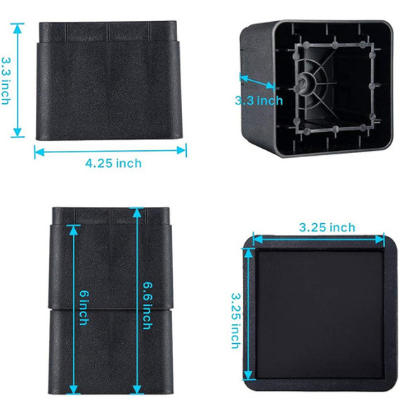 Btsd-home Bed Risers 3 O 6 Pulgadas Heavy Duty Stackable Fur 1