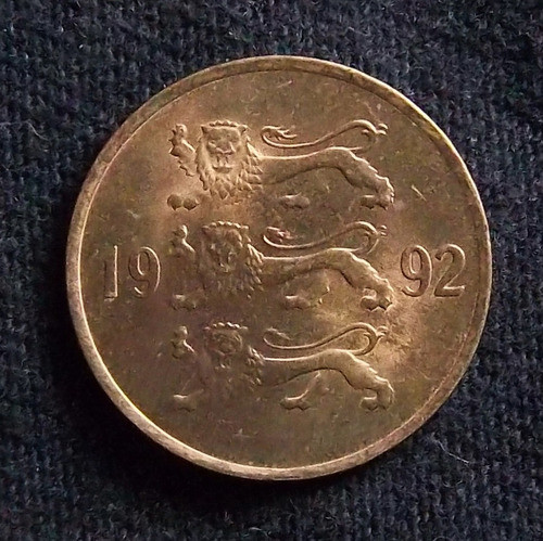 Estonia 20 Senti 1992 Sin Circular Km 23 0