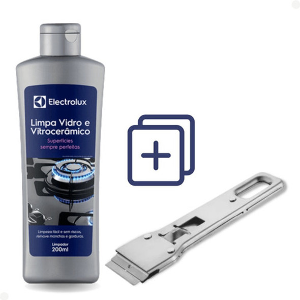 Raspador Inox Cooktop Com Limpador Vitrocerâmico Electrolux 0