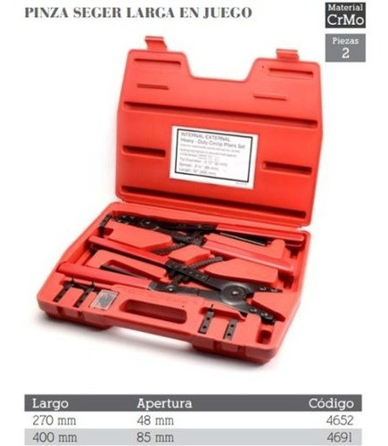 Set Pinzas Seeger Seger Largas 2 Piezas 27cm Bremen 4652 1