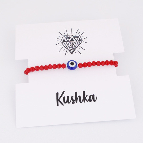 Pulsera Roja, Ojo Turco, Acero, Cristal, Amuleto, Protecci 0