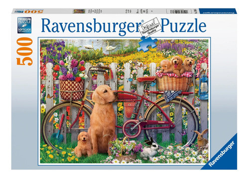 Puzzle Lindos Perros En El Jardin 500 Piezas- Ravensburger 0