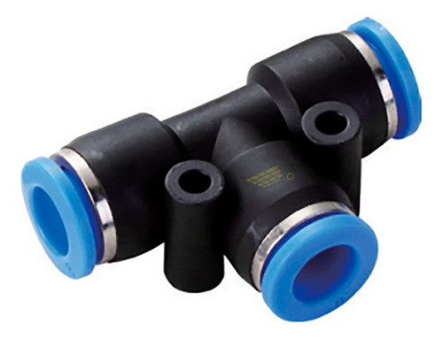 10 Un Conexão União Emenda Tee 6mm Pneumática Instantânea 0
