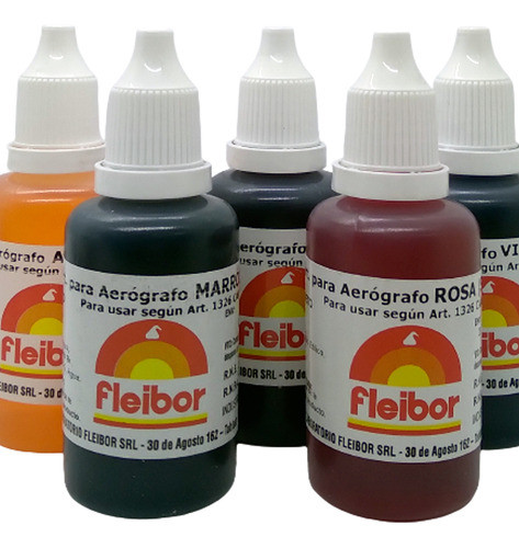 10 Colorantes Fleibor Para Aerografía Manual Repostería 0